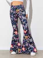 Load image into Gallery viewer, Floral High Waist Flare Leg Pants
