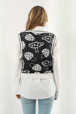 Load image into Gallery viewer, Printed Plunge Neck Sweater Vest
