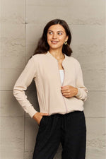 Load image into Gallery viewer, Full Size Plaid Round Neck Long Sleeve Jacket
