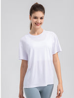 Load image into Gallery viewer, Round Neck Short Sleeve Active Top
