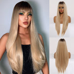 Load image into Gallery viewer, Long Straight Synthetic Wigs
