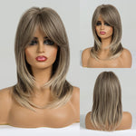 Load image into Gallery viewer, Medium Length Synthetic Wig
