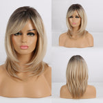 Load image into Gallery viewer, Medium Length Synthetic Wig
