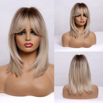 Load image into Gallery viewer, Medium Length Synthetic Wig
