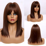 Load image into Gallery viewer, Medium Length Synthetic Wig
