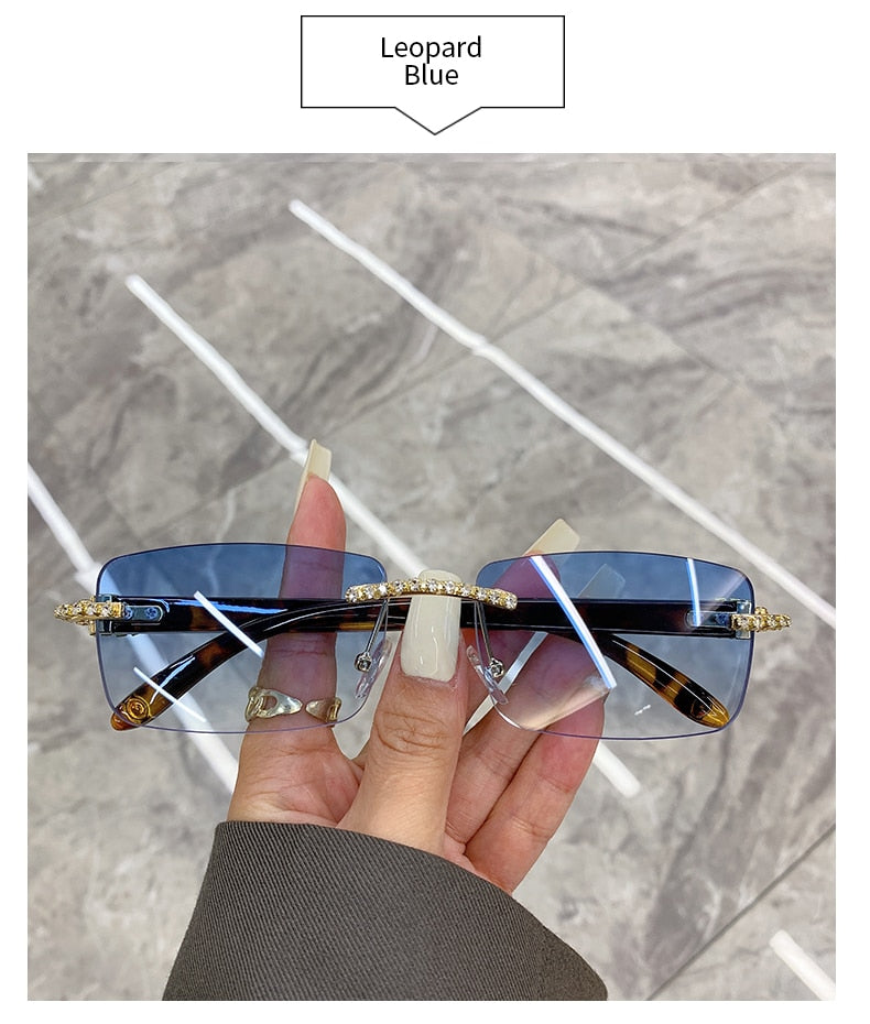 Rimless Vintage Sunglasses — Alloy Frame