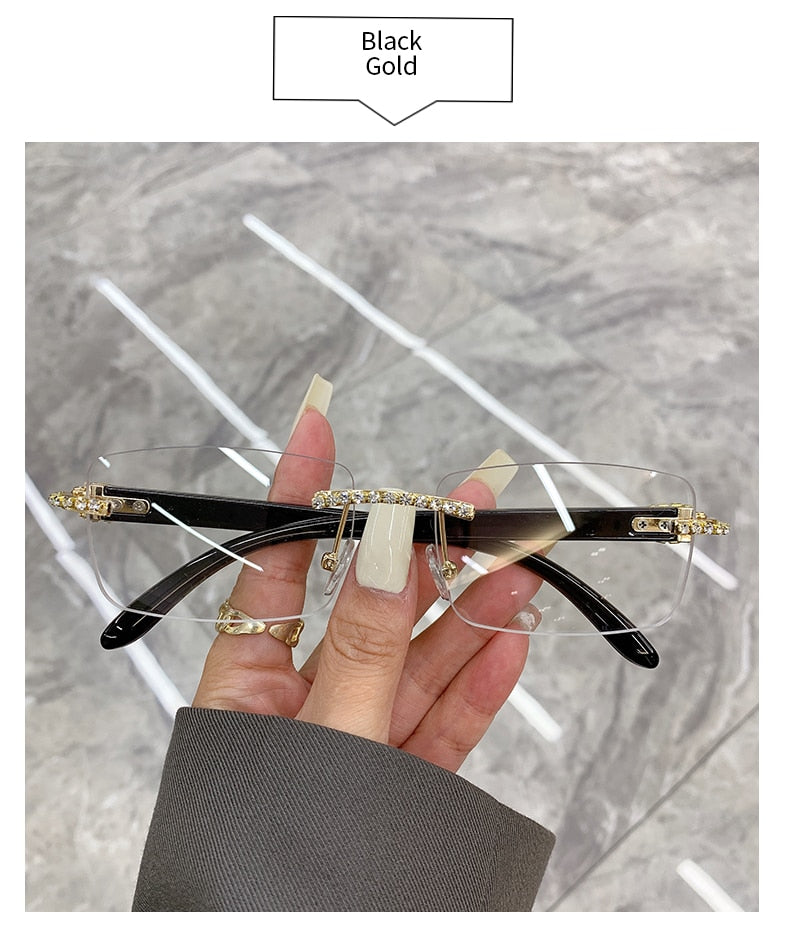 Rimless Vintage Sunglasses — Alloy Frame