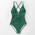 Load image into Gallery viewer, Solid One-piece Swimsuit
