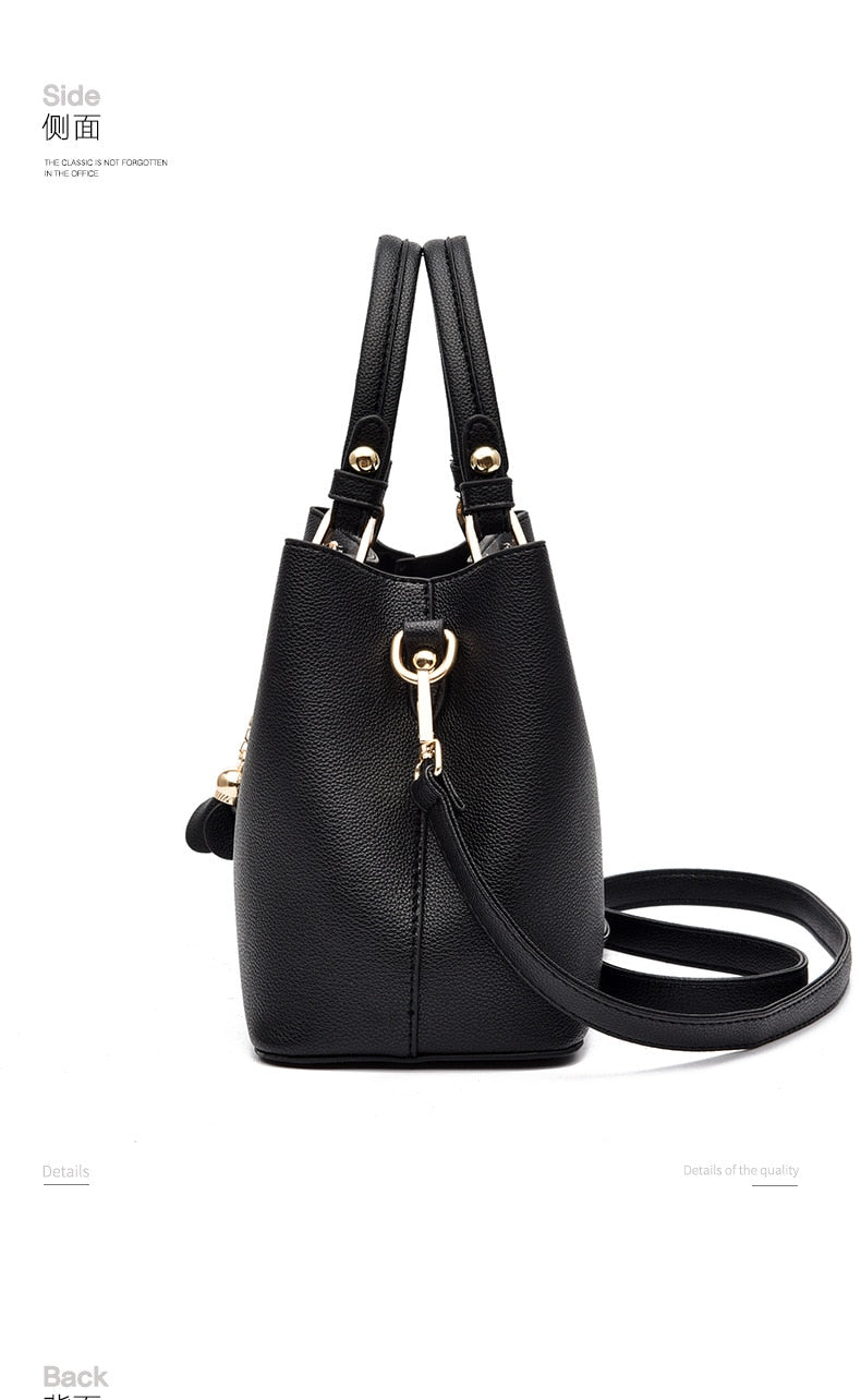 Large Capacity Structured Shoulder Bag — Convertible Crossbody