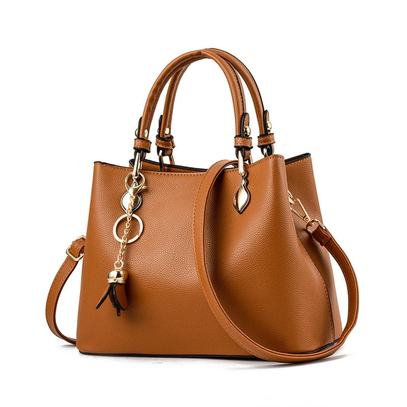 Large Capacity Structured Shoulder Bag — Convertible Crossbody