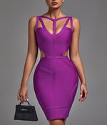 Load image into Gallery viewer, Bandage Bodycon Dress – Sleeveless V-Neck Knee-Length
