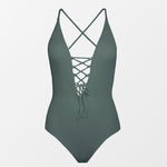 Load image into Gallery viewer, Solid One-piece Swimsuit
