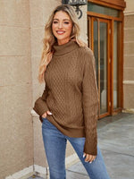 Load image into Gallery viewer, Cable-Knit Mock Neck Sweater

