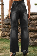 Load image into Gallery viewer, Distressed Buttoned Loose Fit Jeans Pants
