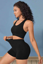 Load image into Gallery viewer, Active Tank and Shorts Set – Seamless Two-Piece Workout Outfit
