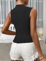 Load image into Gallery viewer, Mock Neck Ribbed Knit Tank
