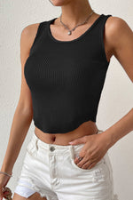 Load image into Gallery viewer, Ribbed Round Neck Sleeveless Knit Top
