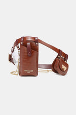 Load image into Gallery viewer, Croc-Effect Faux Leather Belt Bag
