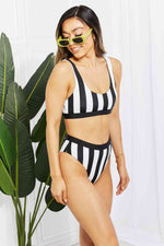 Load image into Gallery viewer, Striped Tank High Waist Bikini
