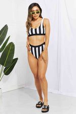 Load image into Gallery viewer, Striped Tank High Waist Bikini
