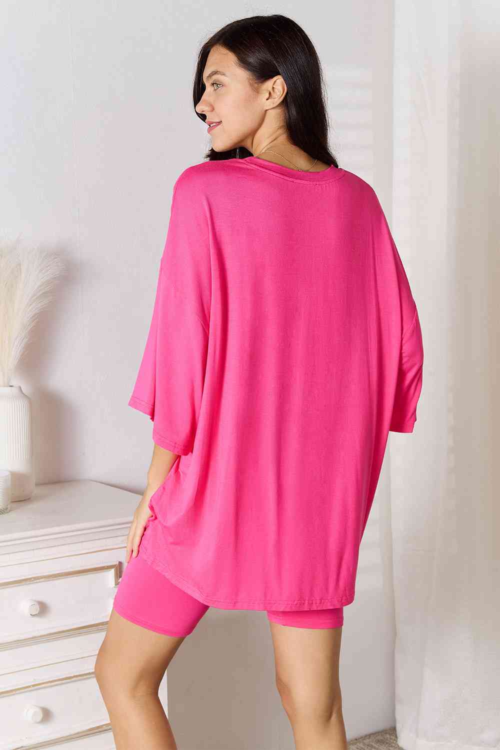 Three-Quarter Sleeve Top & Shorts Set