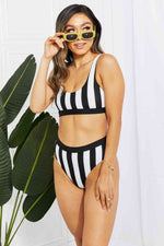 Load image into Gallery viewer, Striped Tank High Waist Bikini
