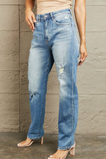 Load image into Gallery viewer, High Waisted Straight Jeans Pants

