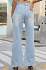Load image into Gallery viewer, Distressed Buttoned Loose Fit Jeans Pants

