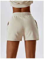 Load image into Gallery viewer, Drawstring Smocked Waist Sports Shorts
