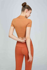 Load image into Gallery viewer, Short Sleeve Cropped Sports Top
