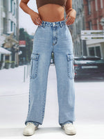 Load image into Gallery viewer, Pocketed Long Jeans Pants
