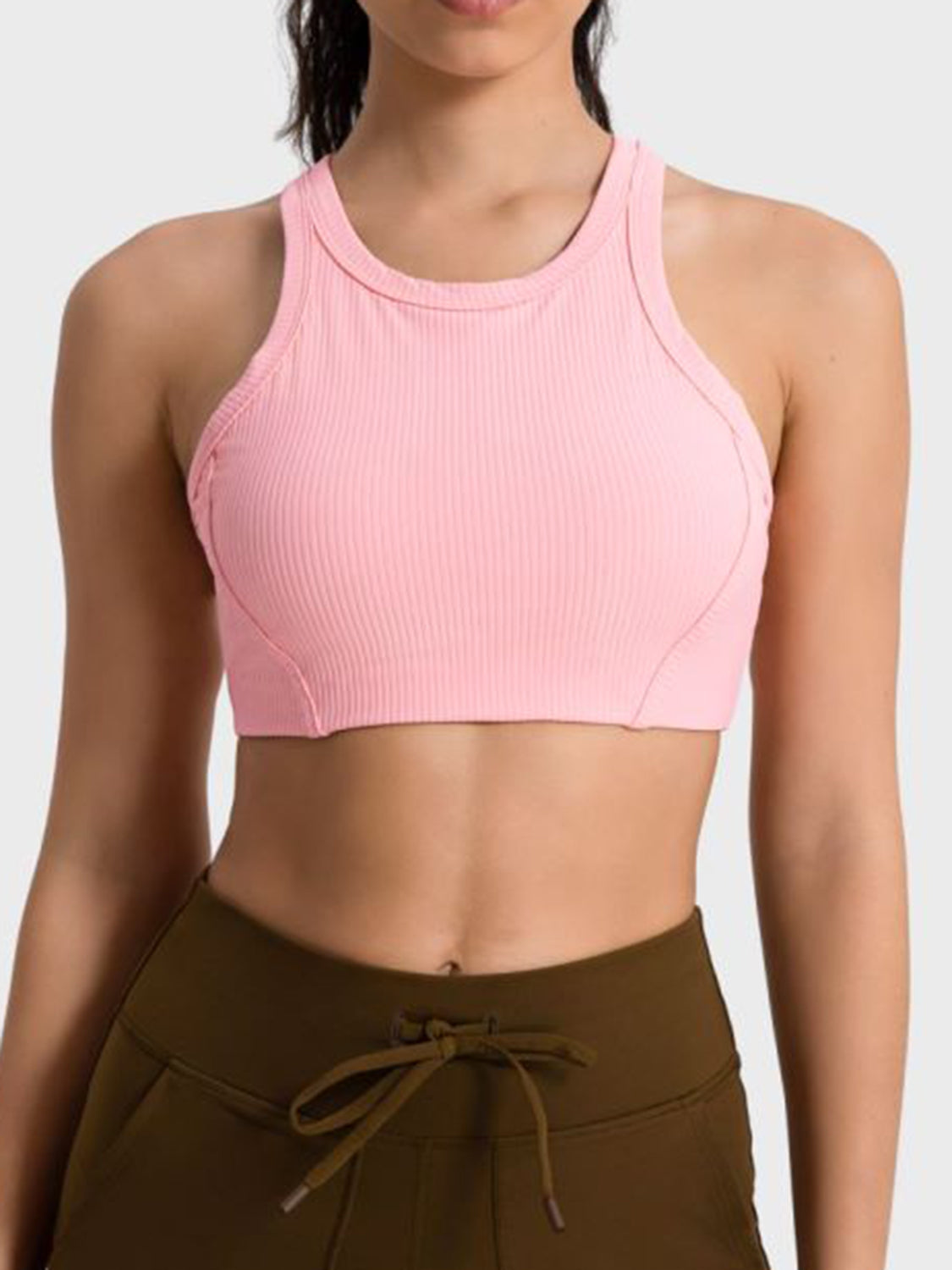 Ribbed Halter Crop Top