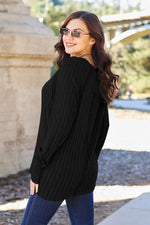Load image into Gallery viewer, Ribbed Round Neck Long Sleeve Knit Top

