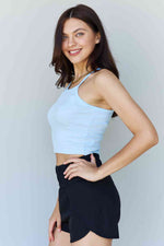 Load image into Gallery viewer, Everyday Staple Soft Modal Short Strap Ribbed Tank Top in Blue
