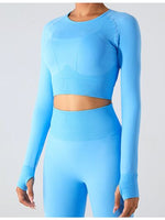 Load image into Gallery viewer, Round Neck Long Sleeve Active T-Shirt
