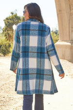 Load image into Gallery viewer, Plaid Button Up Lapel Collar Coat
