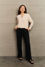 Load image into Gallery viewer, Full Size Plaid Round Neck Long Sleeve Jacket
