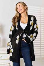 Load image into Gallery viewer, Floral Button Down Longline Cardigan
