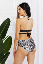 Load image into Gallery viewer, Summer Splash Halter Bikini Set in Black

