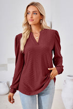 Load image into Gallery viewer, V-Neck Puff Sleeve Blouse
