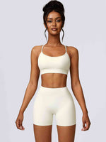 Load image into Gallery viewer, Sport Bra and Wide Waistband Shorts Set
