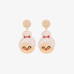 Load image into Gallery viewer, Rhinestone Alloy Mrs. Claus Earrings
