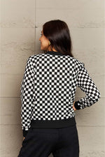 Load image into Gallery viewer, Full Size Plaid Round Neck Long Sleeve Jacket
