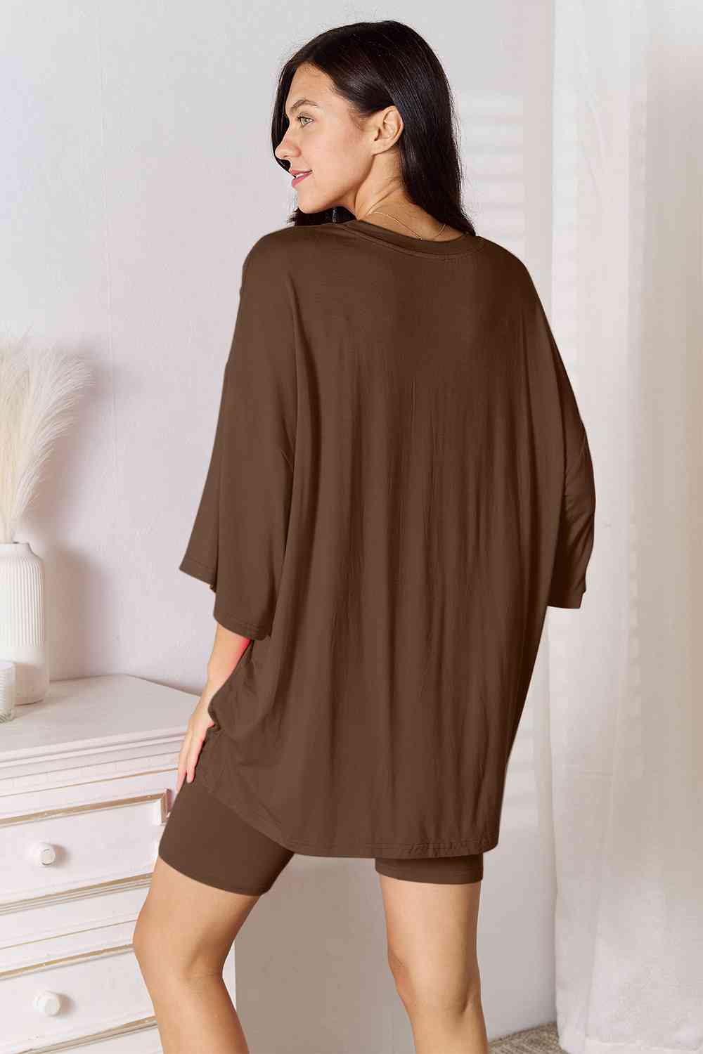 Three-Quarter Sleeve Top & Shorts Set
