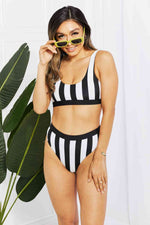 Load image into Gallery viewer, Striped Tank High Waist Bikini

