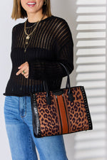 Load image into Gallery viewer, Leopard Rivet Handbag
