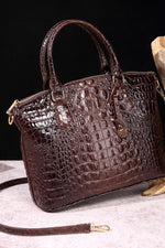 Load image into Gallery viewer, Croc-Effect Structured PU Leather Handbag
