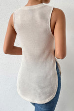 Load image into Gallery viewer, Round Neck Slit Tank Top

