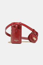 Load image into Gallery viewer, Croc-Effect Faux Leather Belt Bag
