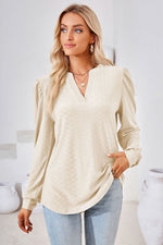 Load image into Gallery viewer, V-Neck Puff Sleeve Blouse

